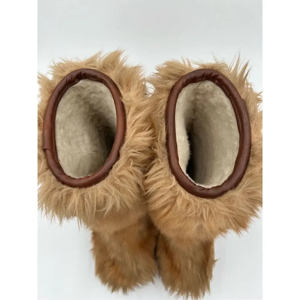 Vintage Furry Yeti Winter Boots Waterproof 70s RARE women 7 men 5 Winterproofs
